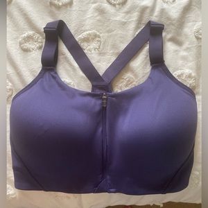 Front-Zip High Support Adjustable Strap Sports Bra